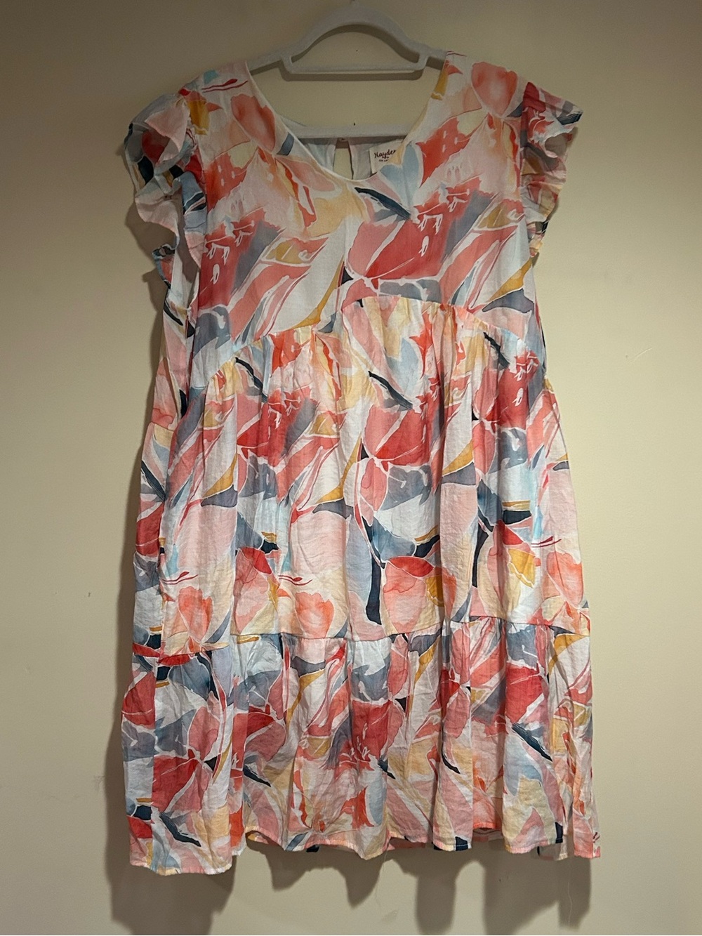 Hayden Los Angeles Watercolor Floral Dress Sz 1X